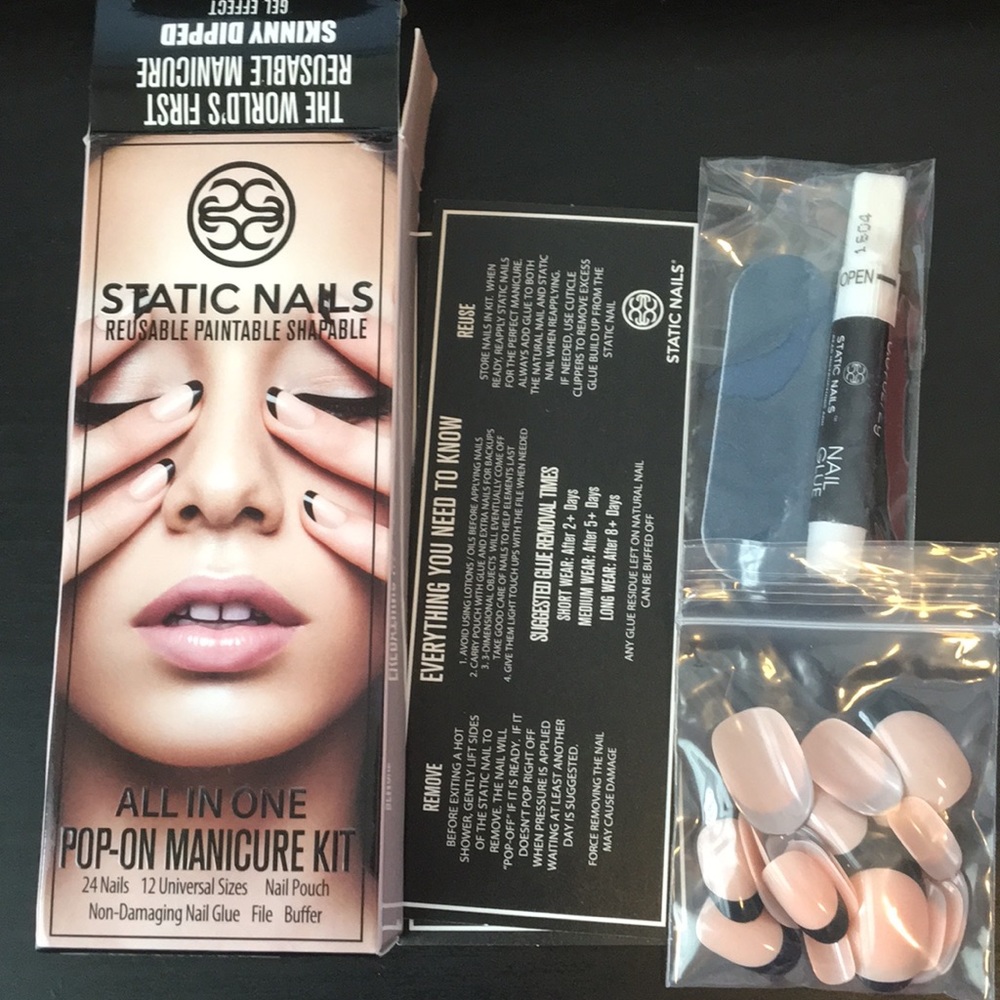 Static nails- Skinny dipped